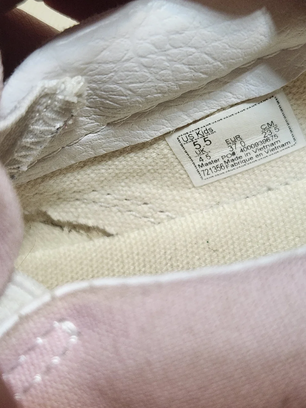 Vans youth slip
